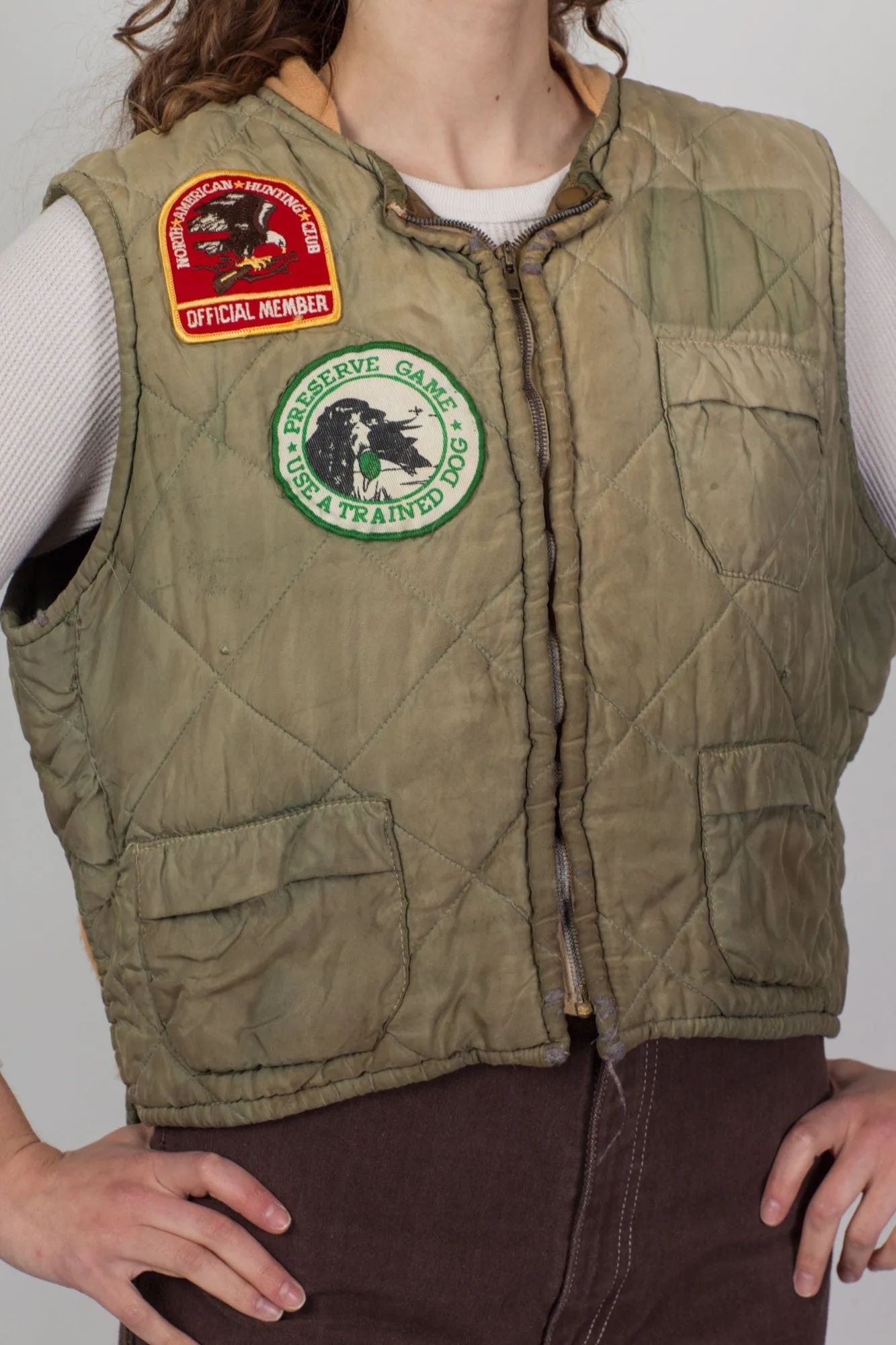 1950s JC Higgins Brand Puffer Hunting Vest - Men's Large, Women's XL