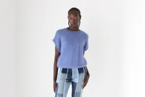 80s Textured Fluffy Mohair Knit Sweater Tee