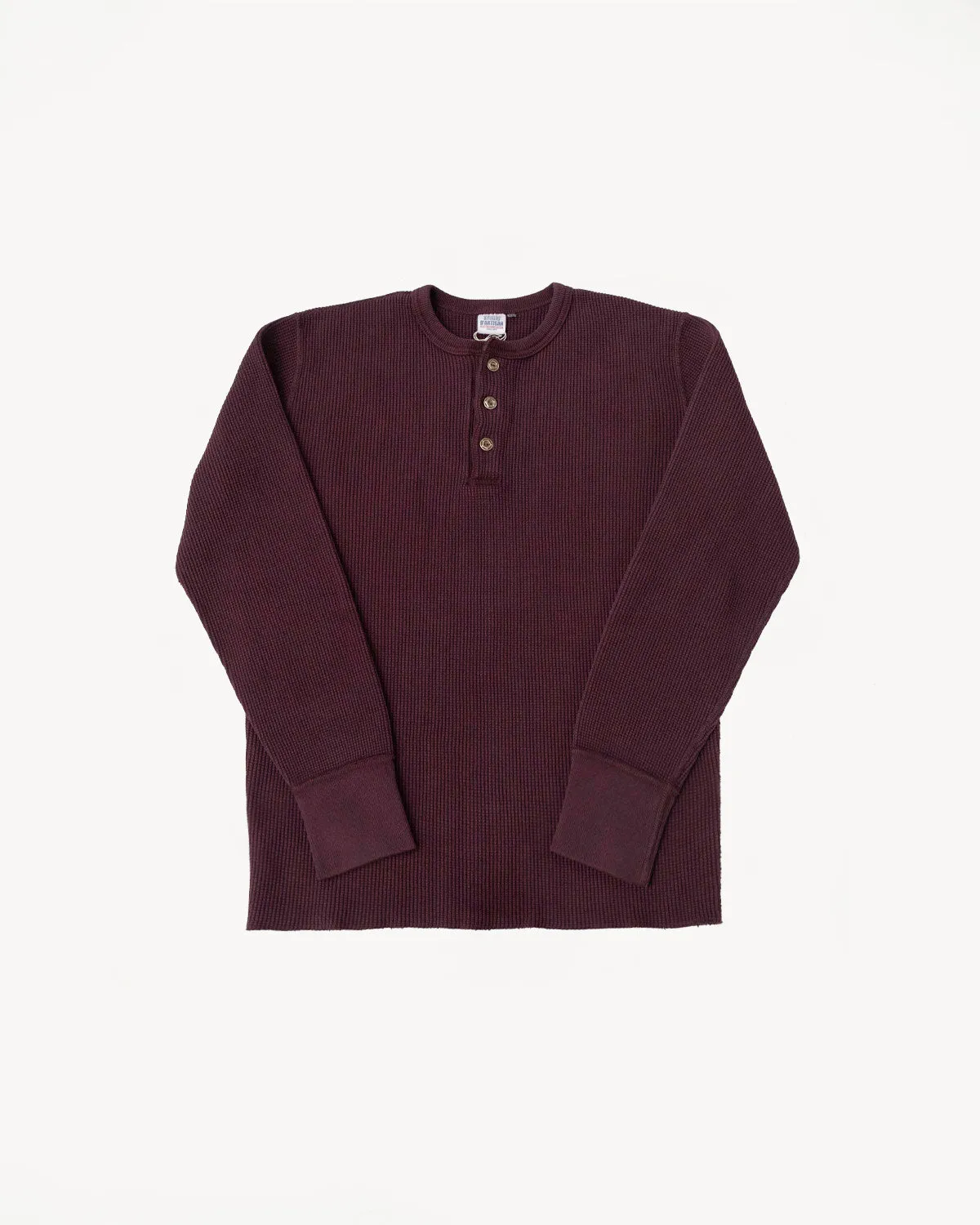 9937 - Heavy Thermal Long Sleeve Henley - Bordeaux