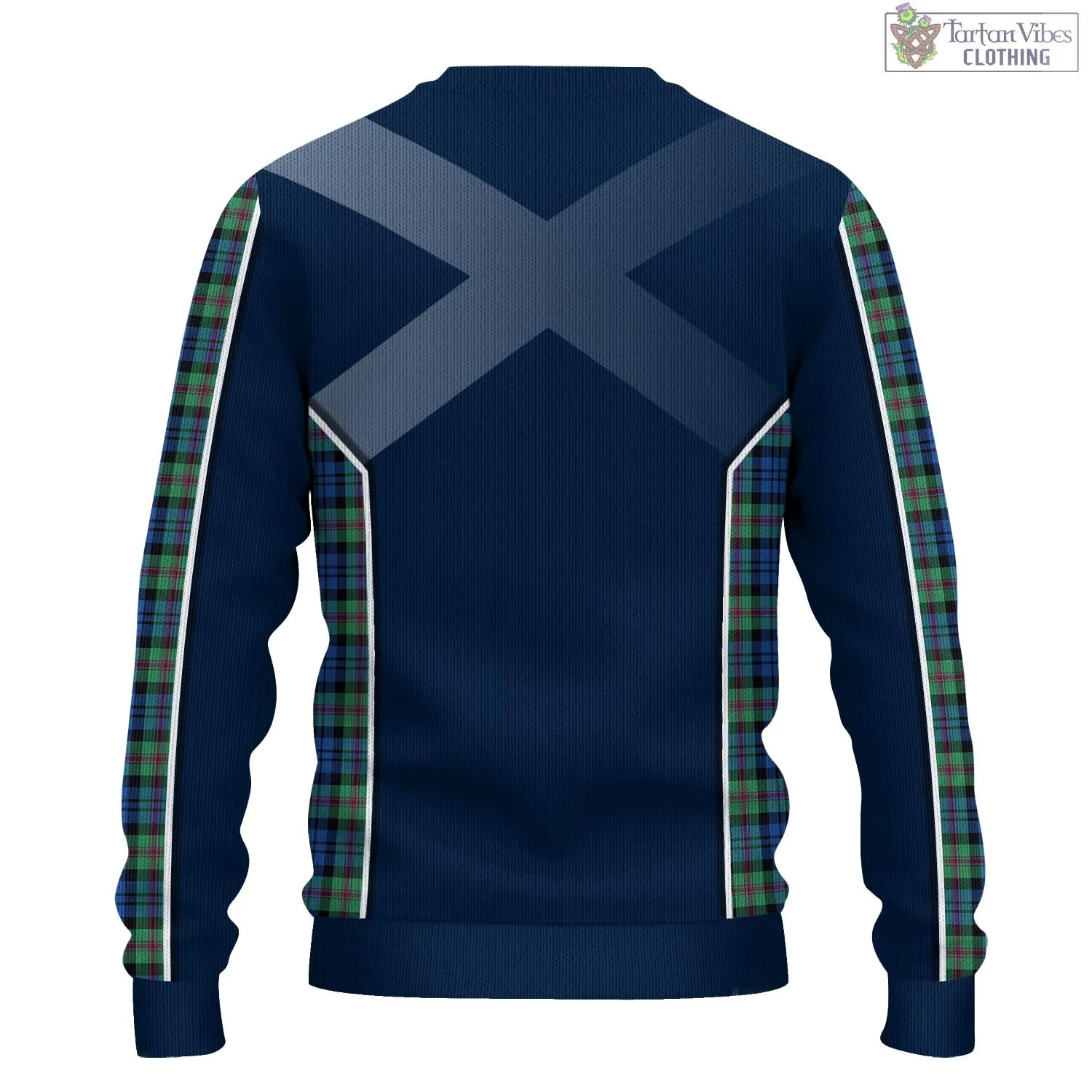 Baird Ancient Tartan Knitted Sweatshirt with Family Crest and Scottish Thistle Vibes Sport Style