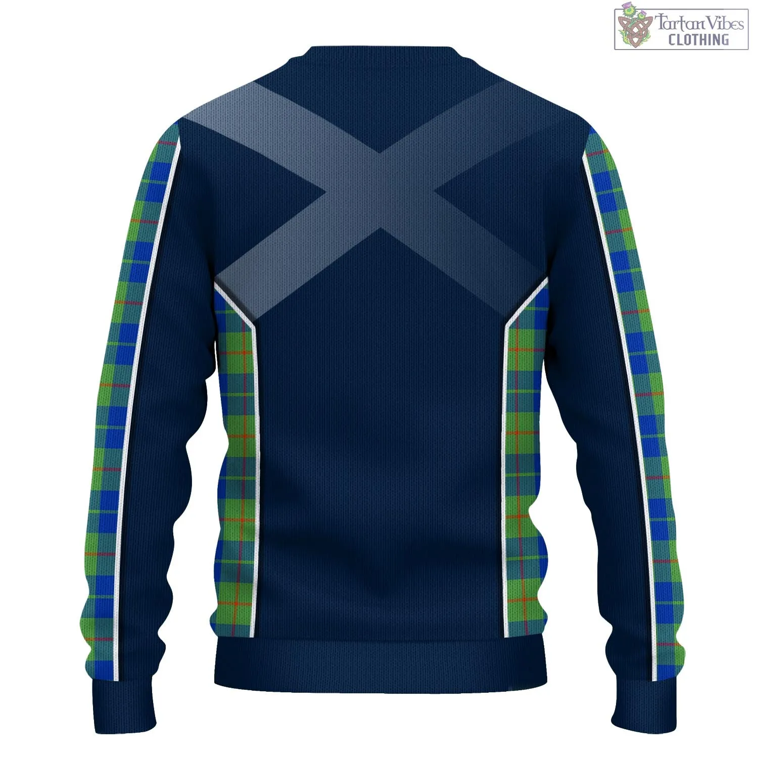 Barclay Hunting Ancient Tartan Knitted Sweatshirt with Family Crest and Scottish Thistle Vibes Sport Style