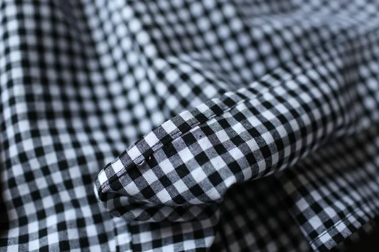 Black and White Plaid Vintage Skirt
