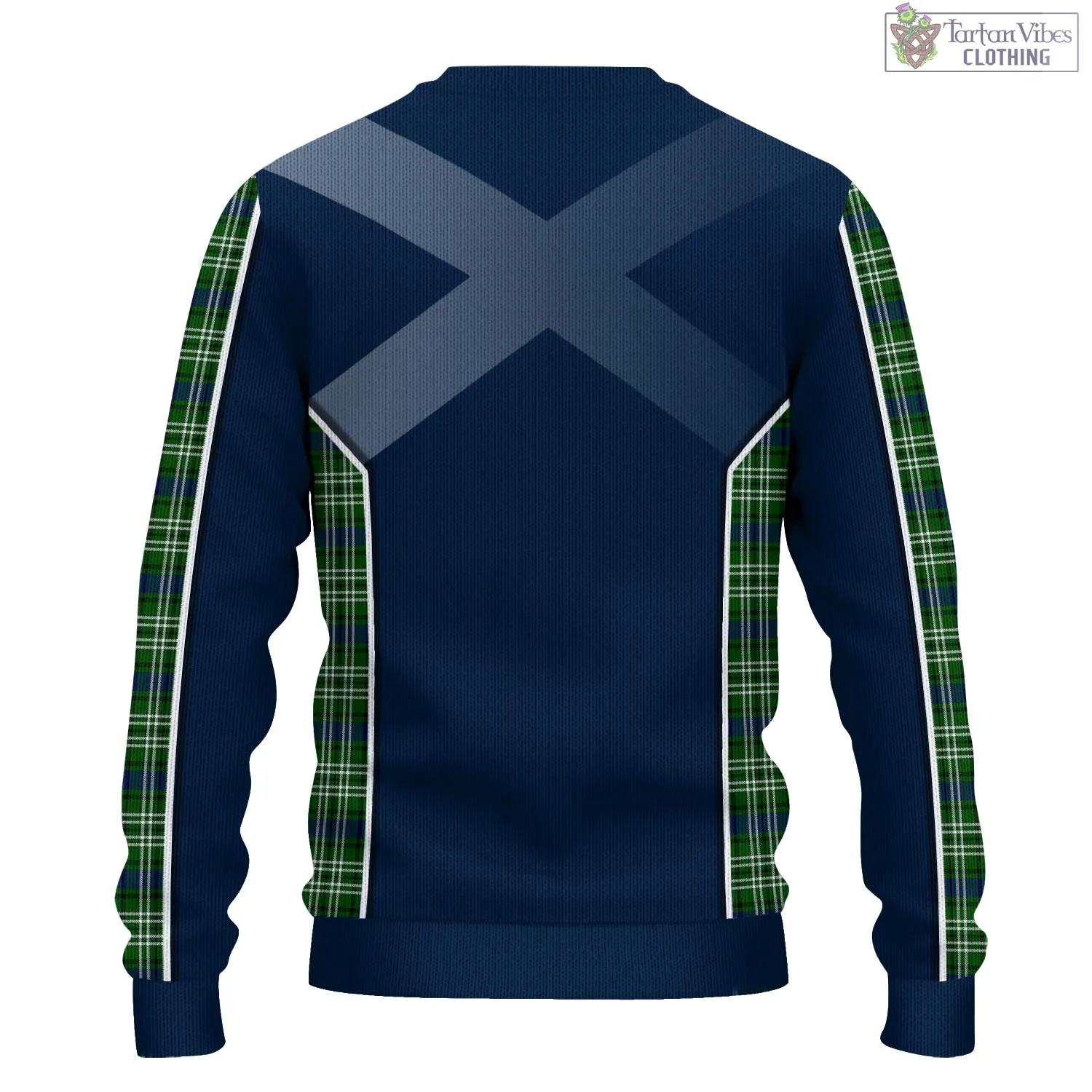 Blackadder Tartan Knitted Sweatshirt with Family Crest and Scottish Thistle Vibes Sport Style