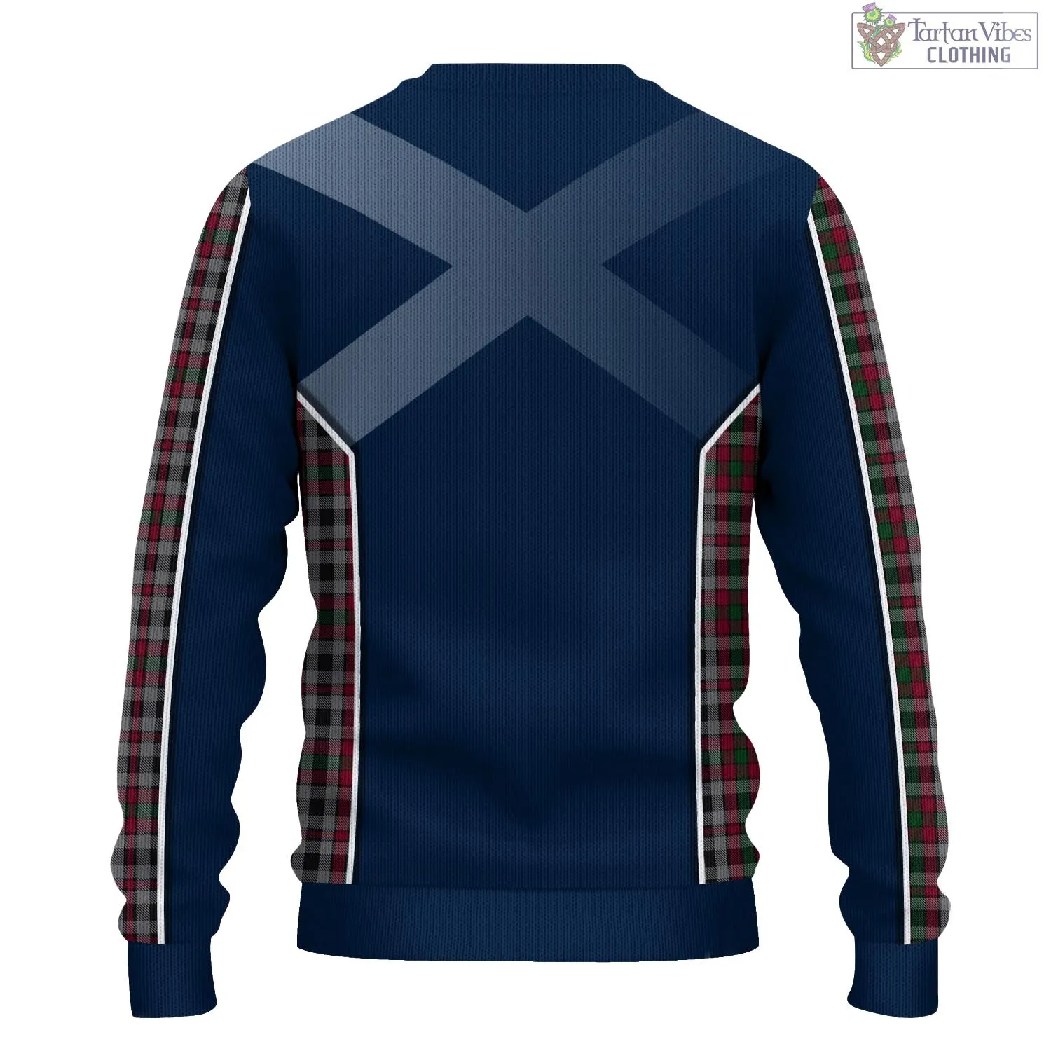 Borthwick Tartan Knitted Sweatshirt with Family Crest and Scottish Thistle Vibes Sport Style