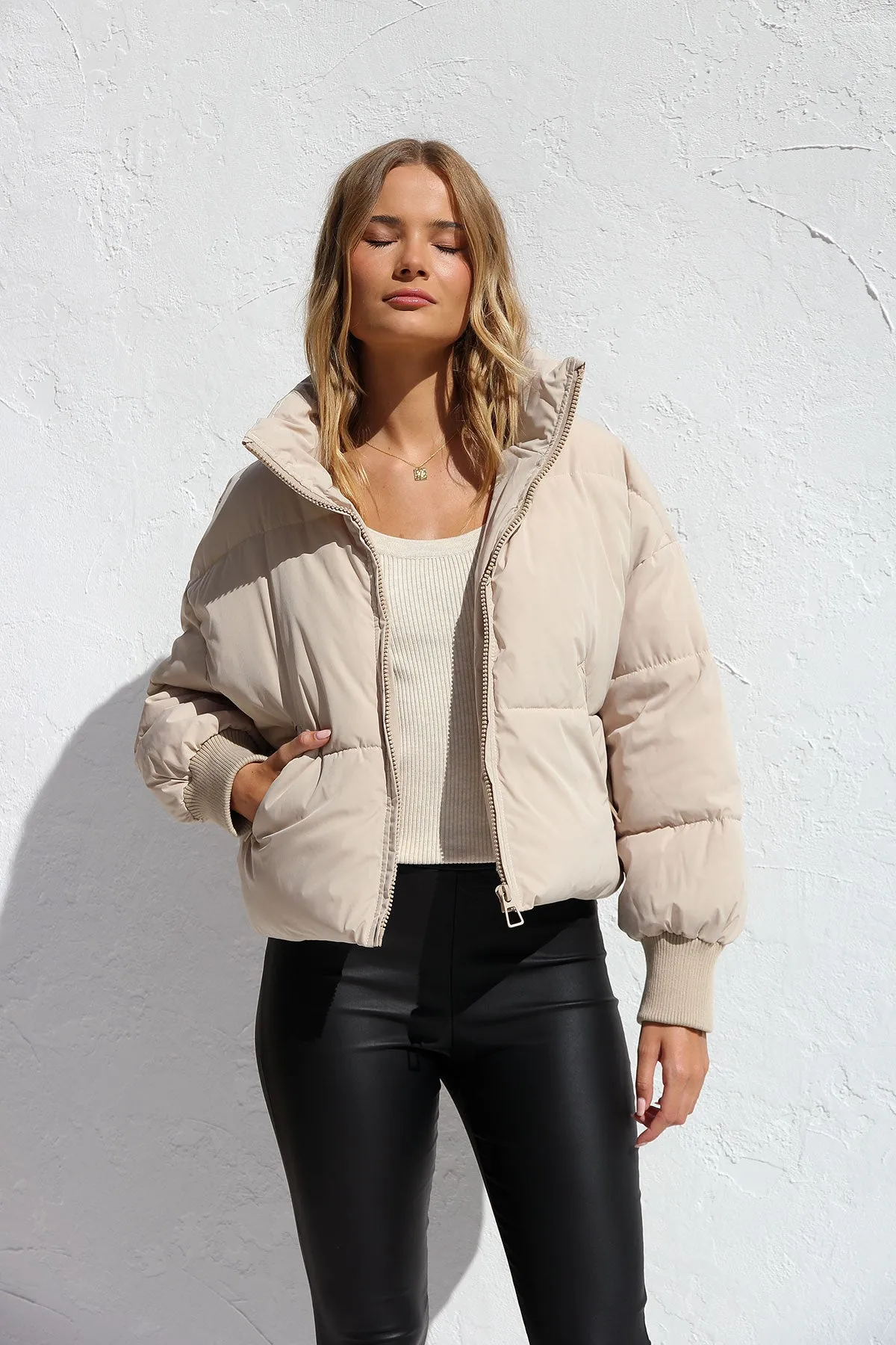 Boston Puffer Jacket BEIGE