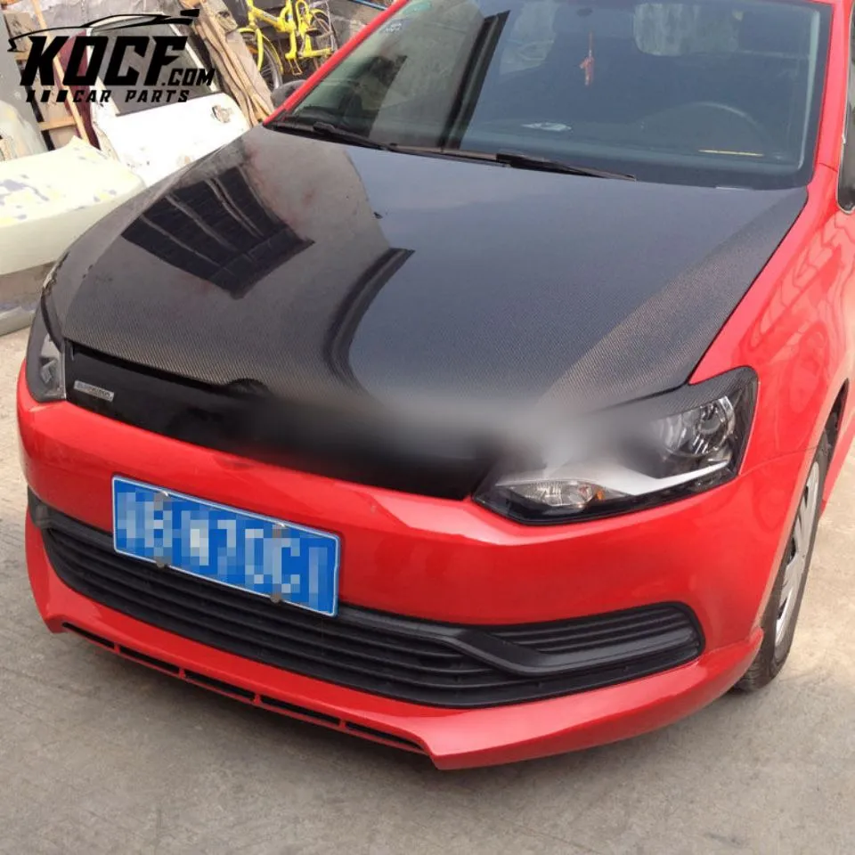 Carbon Fiber Auto Car Front Headlights Eyelid for Volkswagen VW POLO/ POLO 6R 11-15