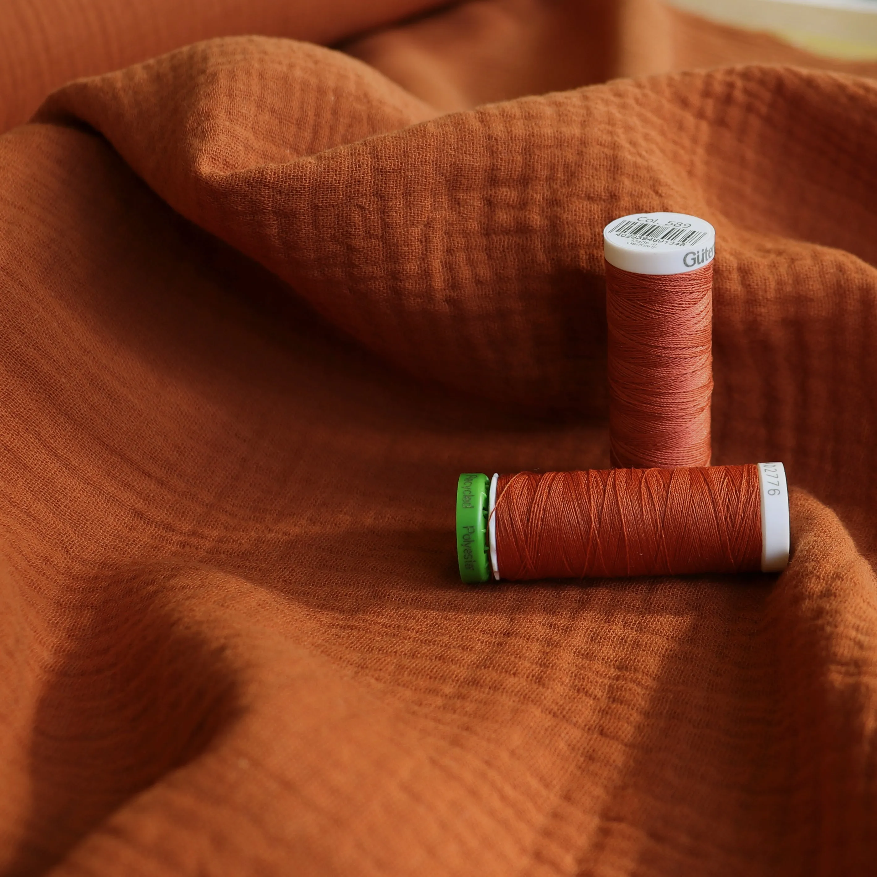 Cotton Double Gauze - Terracotta
