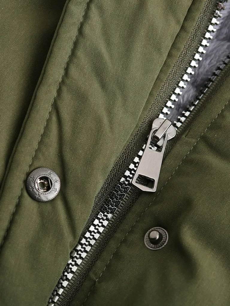 Fur-Lined Hooded Winter Jacket