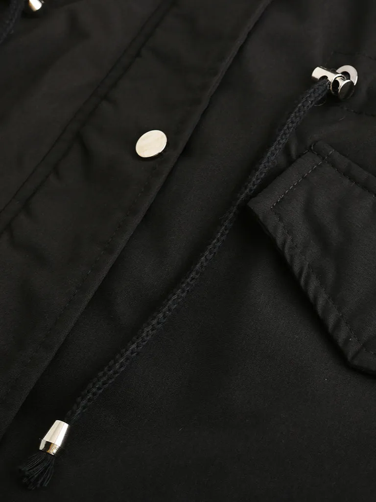 Fur-Lined Hooded Winter Jacket