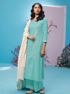 Ganga Pure Cotton Linen Unstitched Salwar Suit Dress Material