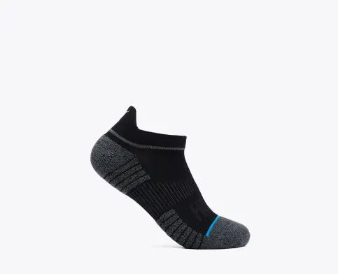 Hoka No Show Run Sock (White/Black/Grey) 3 Pack
