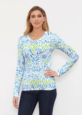 Hotsy Totsy Blue (8143) ~ Thermal Long Sleeve Crew Shirt