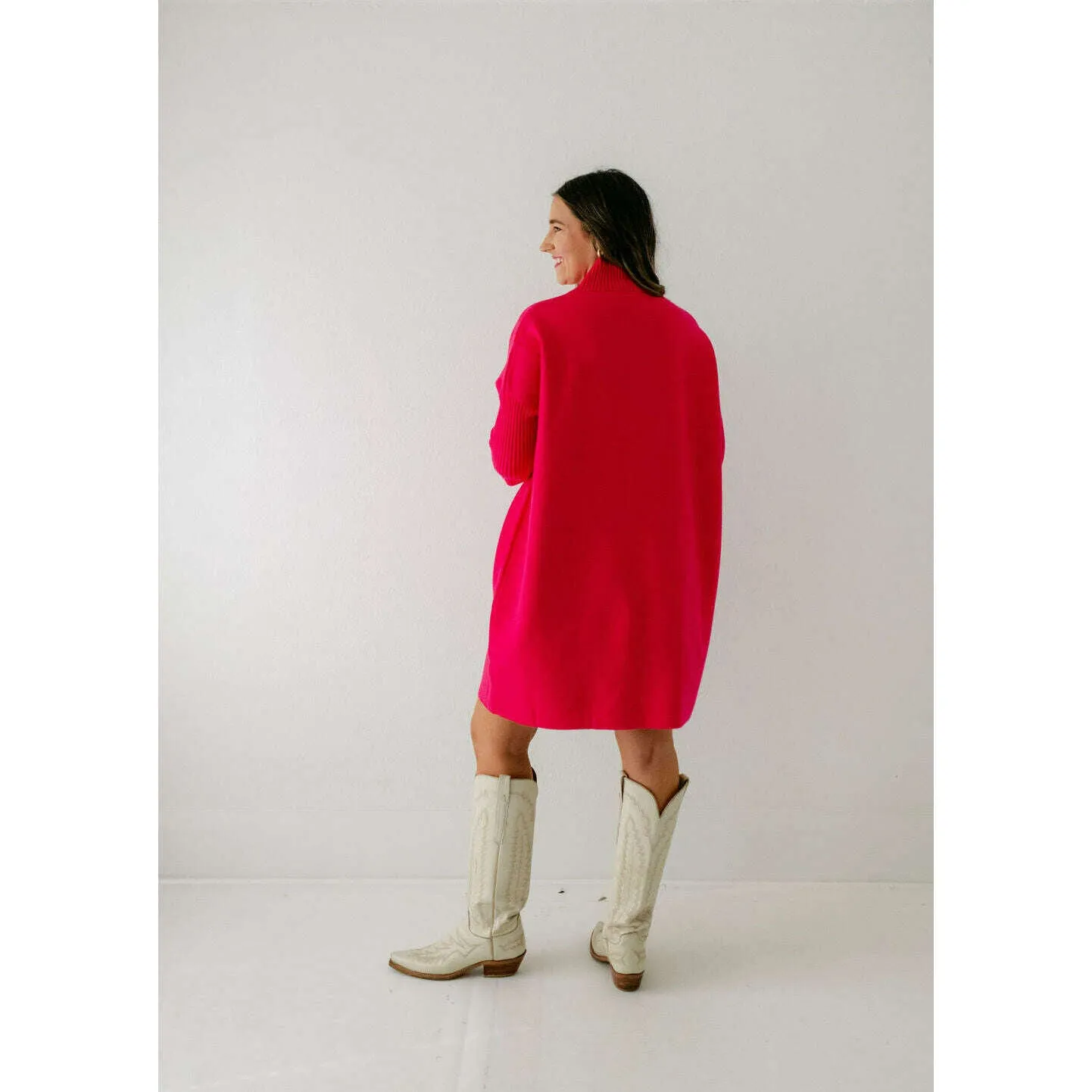 Kerisma Knits Aja Sweater Dress in Super Pink