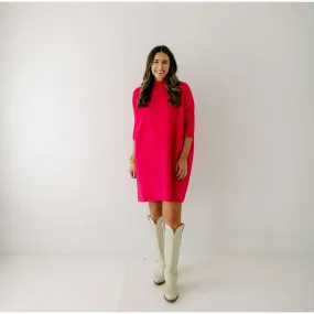 Kerisma Knits Aja Sweater Dress in Super Pink