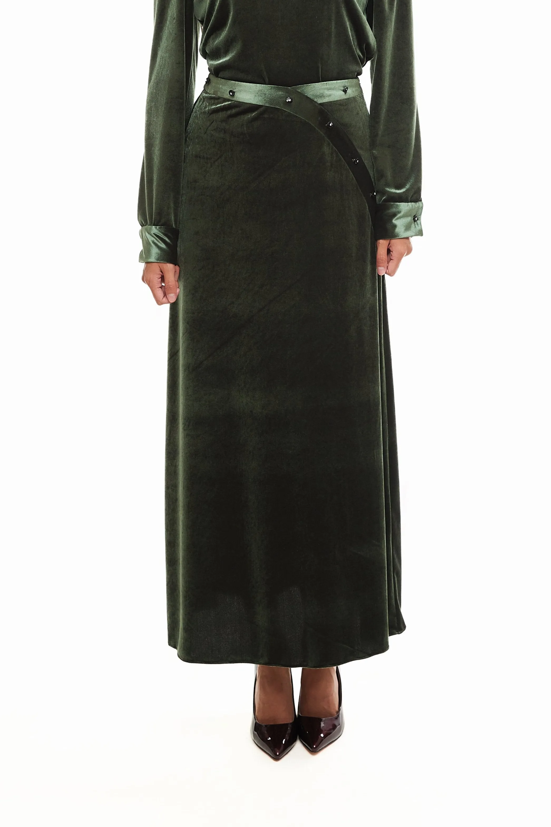 LIV VELVET MAXI SKIRT