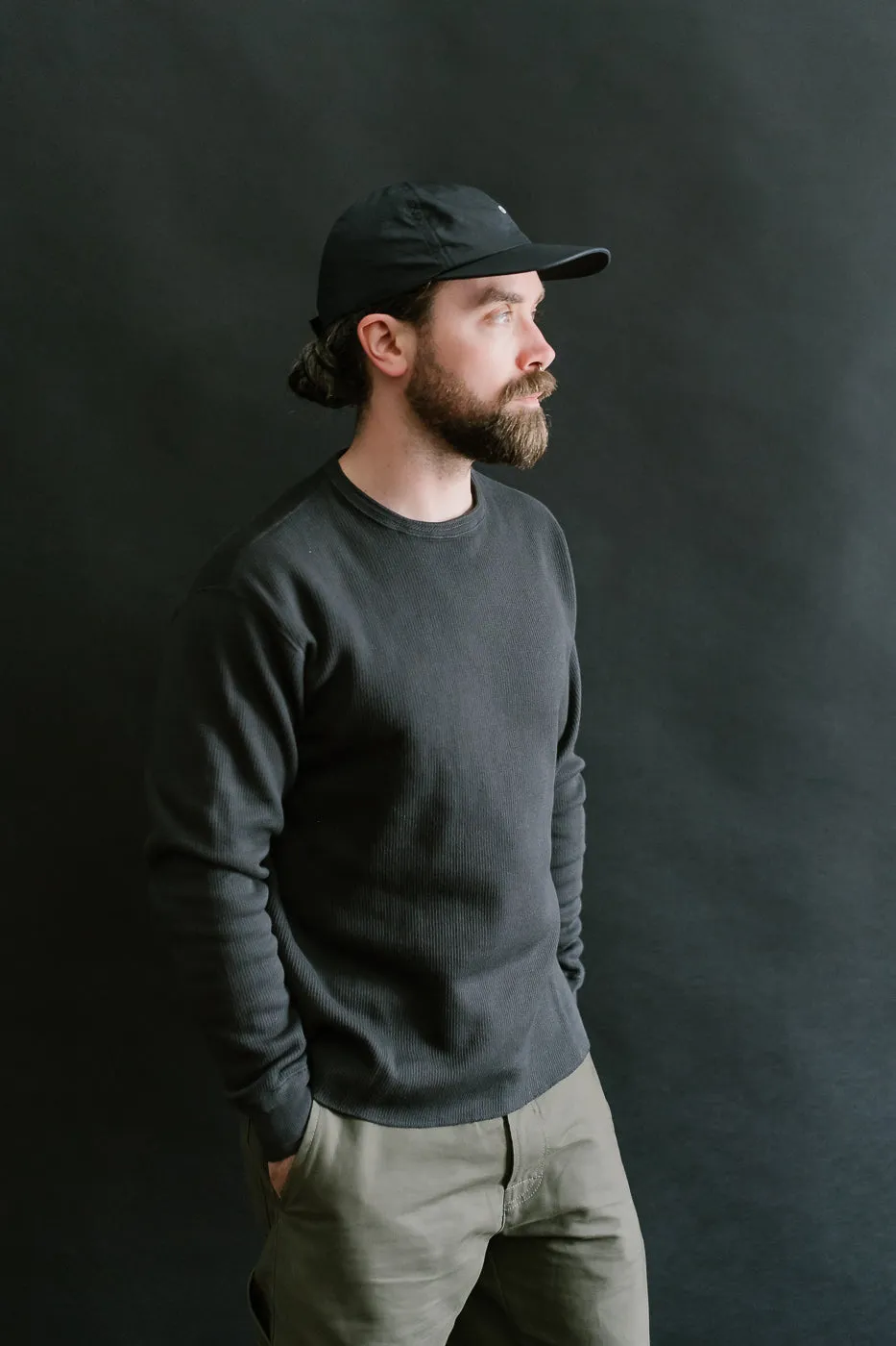 LRC1115 - Classic Royal Rib Knit Crewneck Thermal - Antique Black