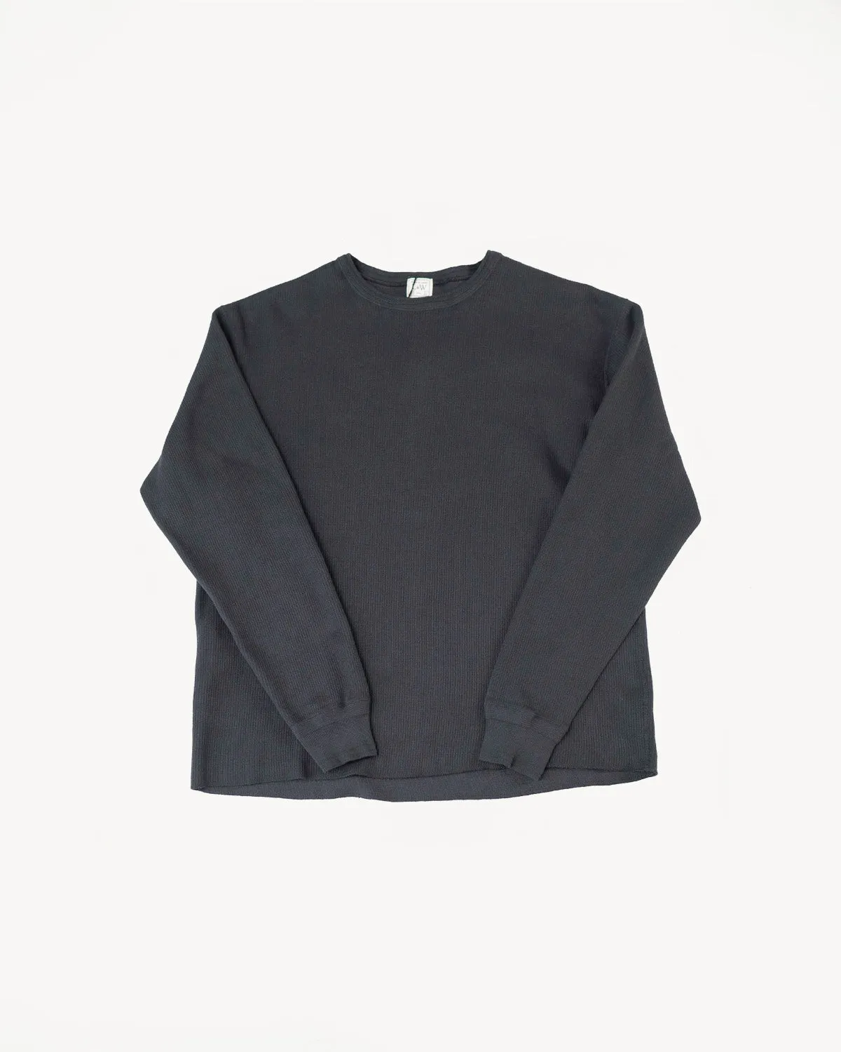 LRC1115 - Classic Royal Rib Knit Crewneck Thermal - Antique Black
