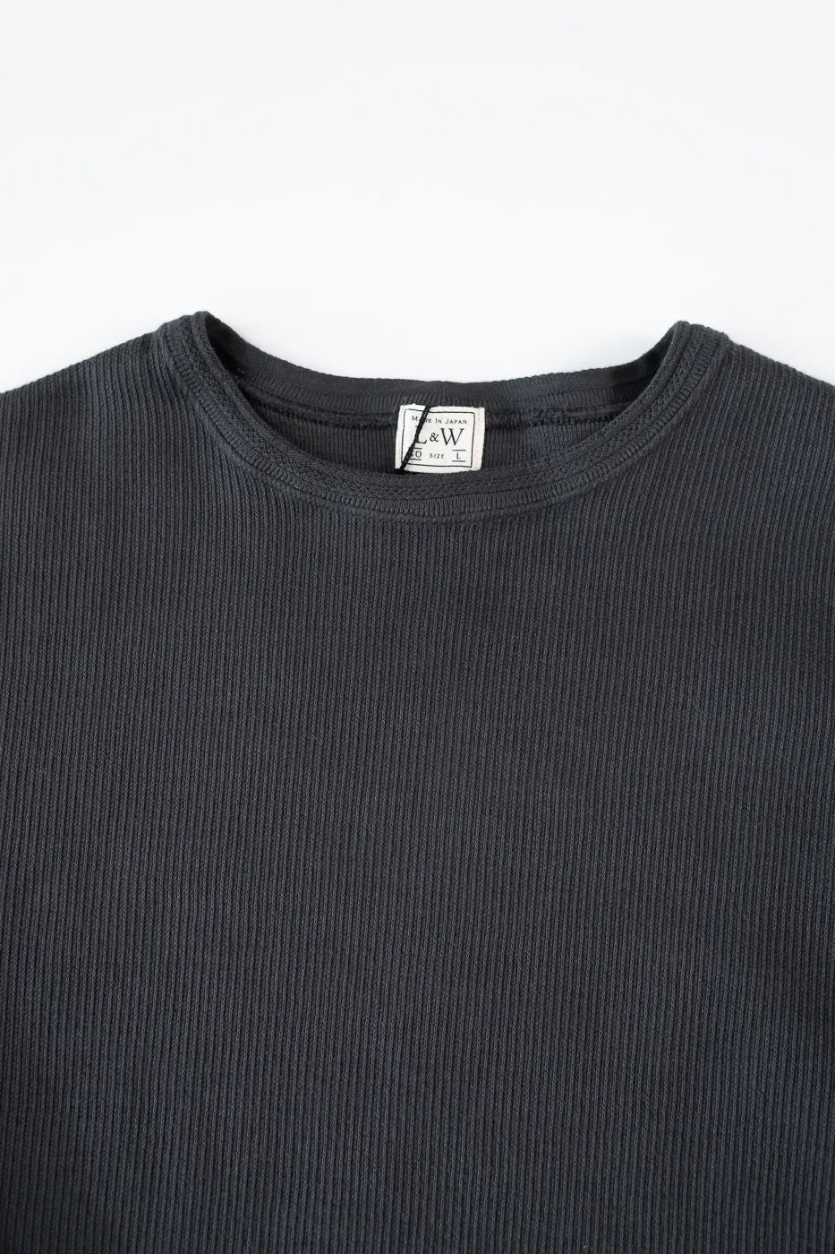 LRC1115 - Classic Royal Rib Knit Crewneck Thermal - Antique Black