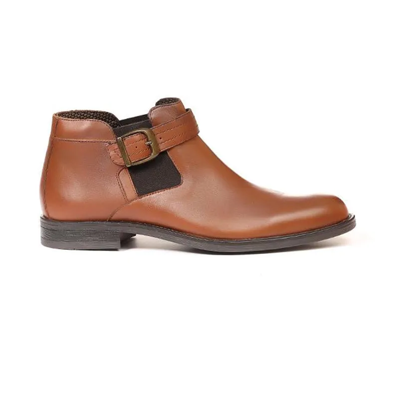 M-MV-0250031-Leather Buckled Chelsea Boots
