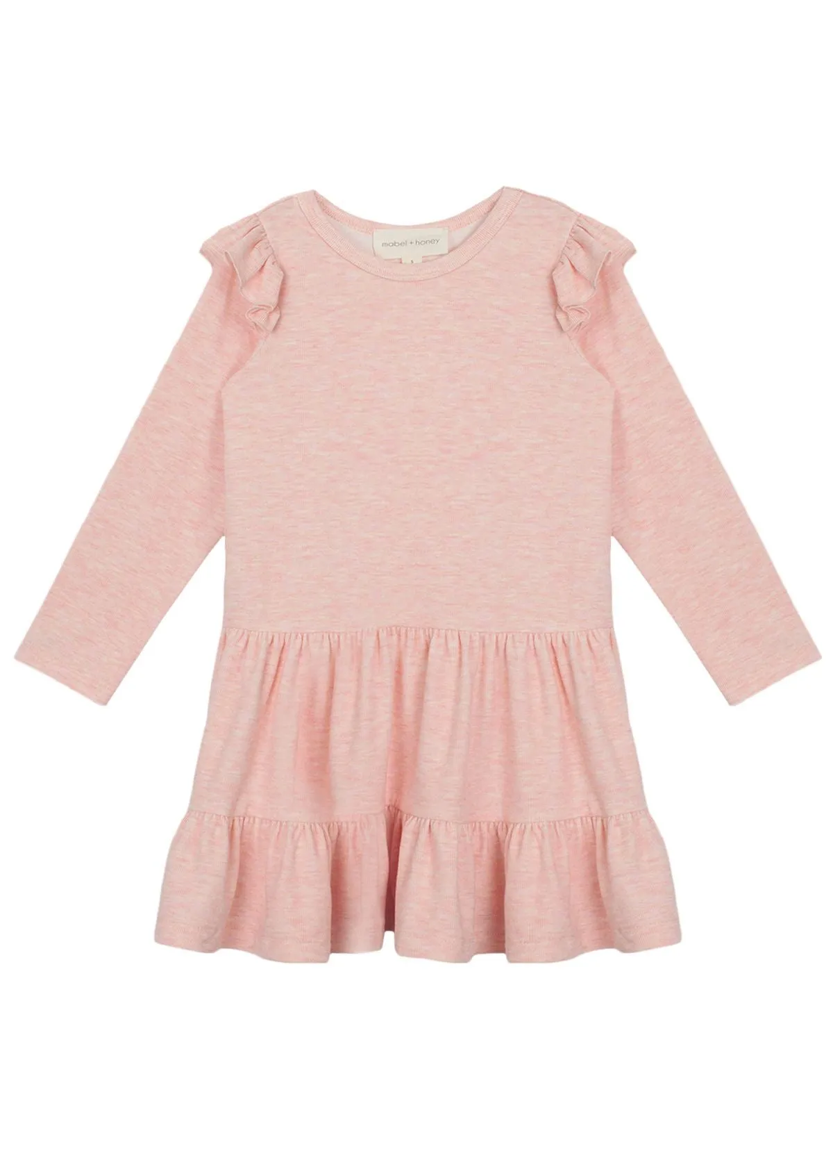 Mabel and Honey Simply Dandy Drop Waist Sweater Knit Dress Pink 6305PK 5007