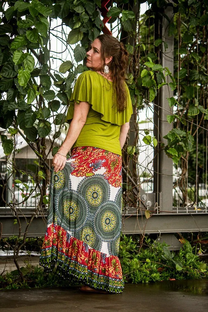 Mante Skirt - Golden Green