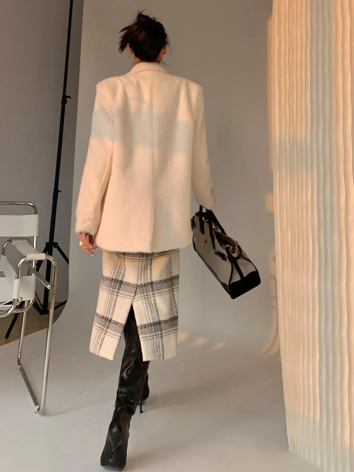 Plaid Midi Skirt