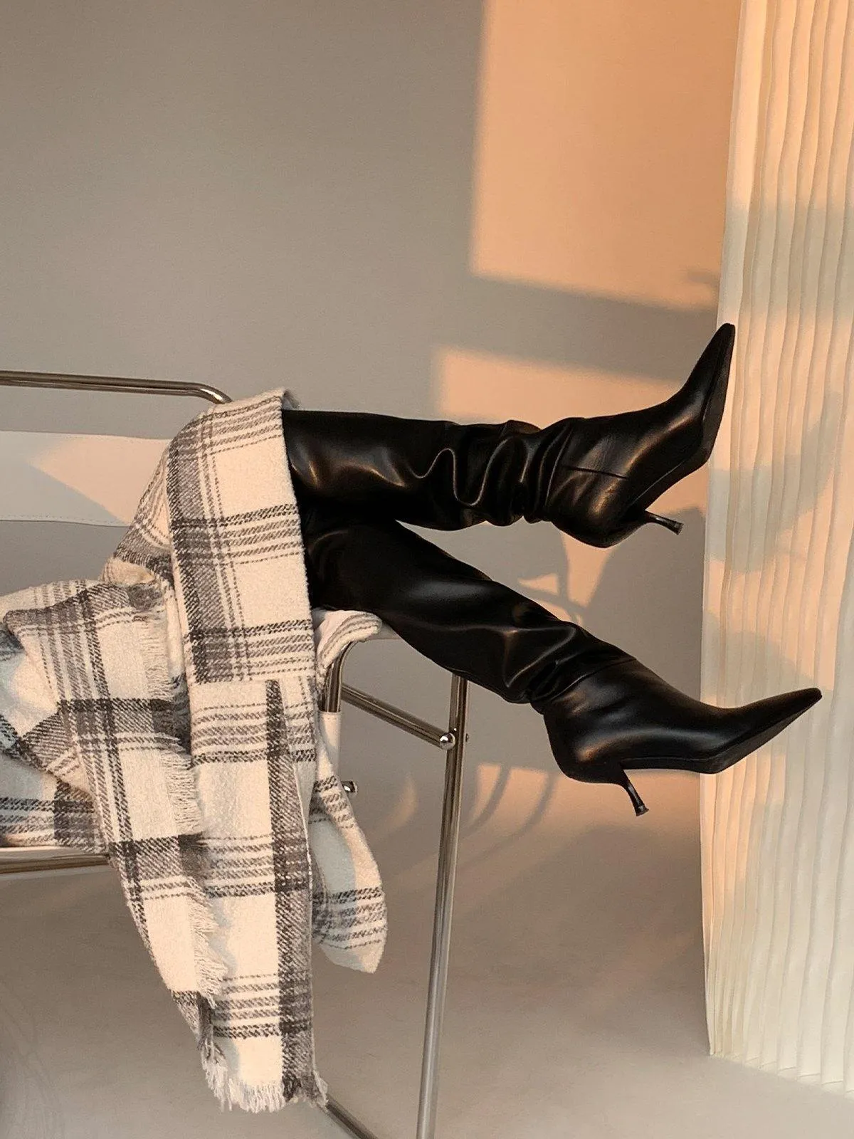 Plaid Midi Skirt