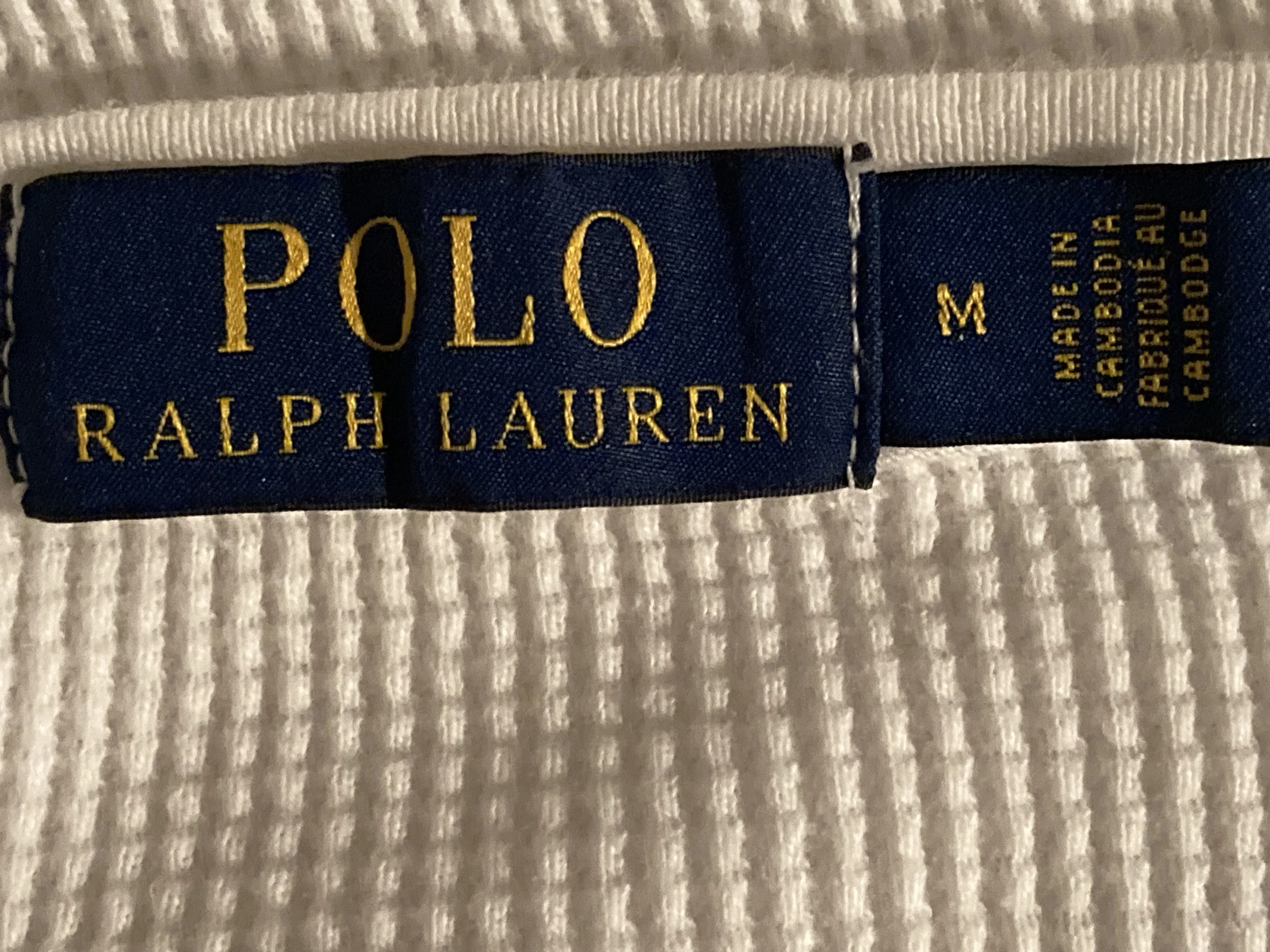 POLO RALPH LAUREN BLUE LABEL SMALL PONY Adult T-Shirt Tee Shirt M MD Medium White Sweater