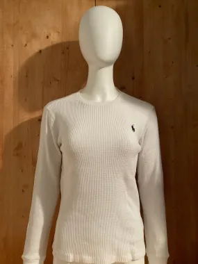 POLO RALPH LAUREN BLUE LABEL SMALL PONY Adult T-Shirt Tee Shirt M MD Medium White Sweater
