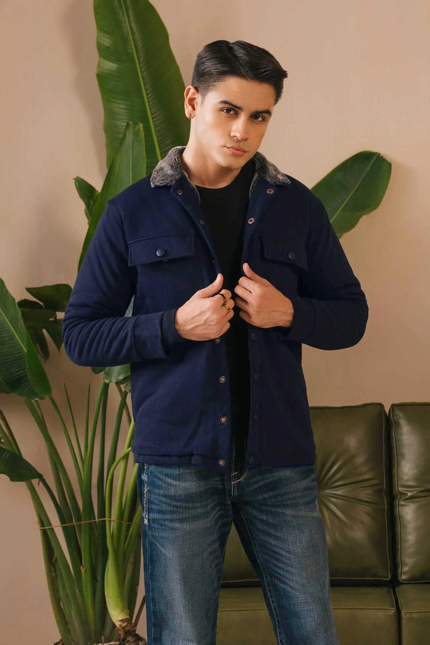 Polo Republica Men's Full Fur Lining Jacket