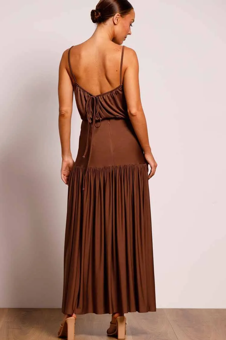 Providence Strap Midi Dress in Brownie | FINAL SALE