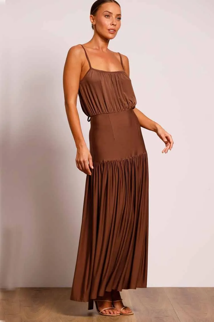 Providence Strap Midi Dress in Brownie | FINAL SALE