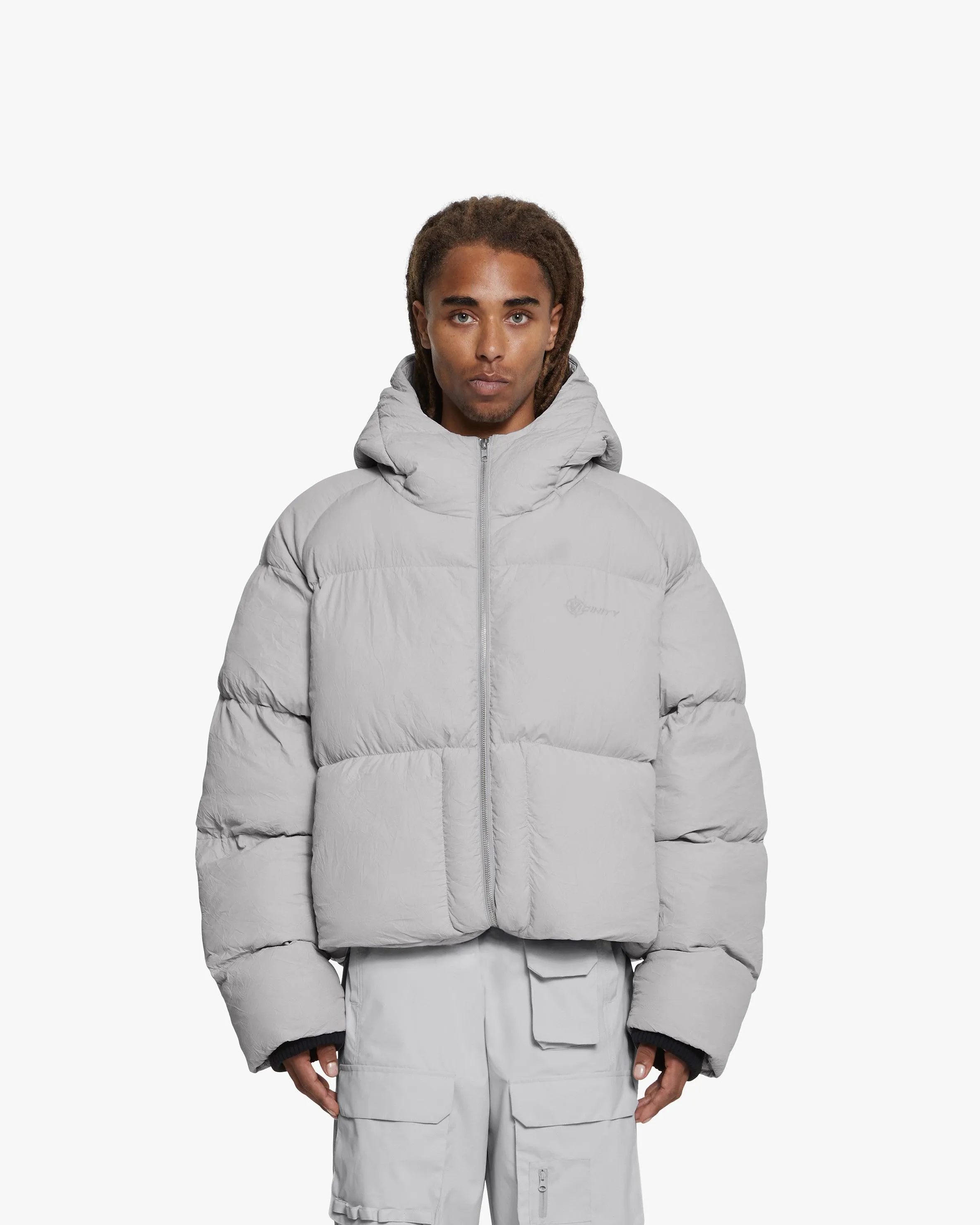 PUFFER JACKET LIGHT GREY