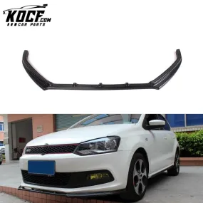 R Look Carbon Fiber Front Bumper Lip For VW POLO GTI