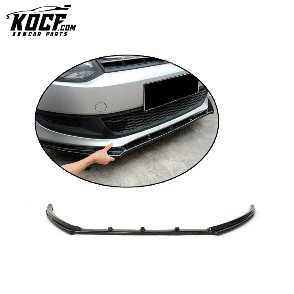 R Style Car Carbon Front Bumper Lip Spoiler for VW POLO 6 2011