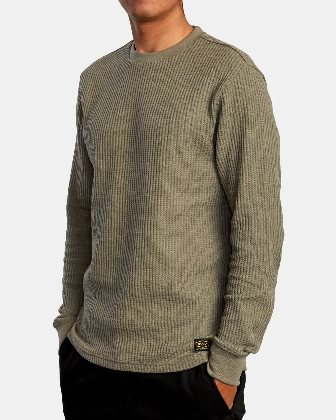 RVCA DAY SHIFT LONG SLEEVE TERMAL SHIRT - ALO