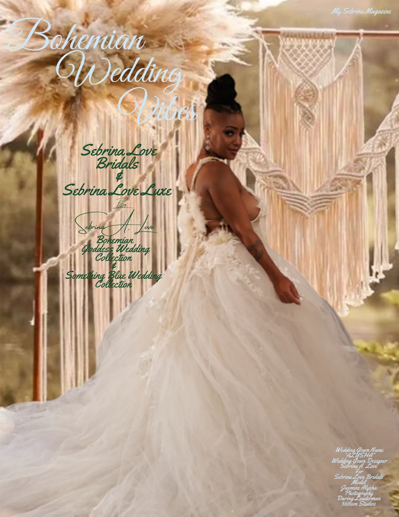 Sample Gown Set Only "ALYSHA" Ivory Macrame, Tulle & Lace Wedding Ballgown Set