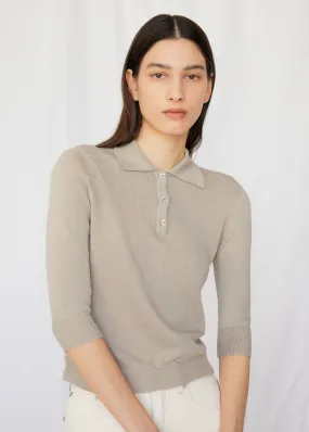 Sandra Linen Polo in Sepia