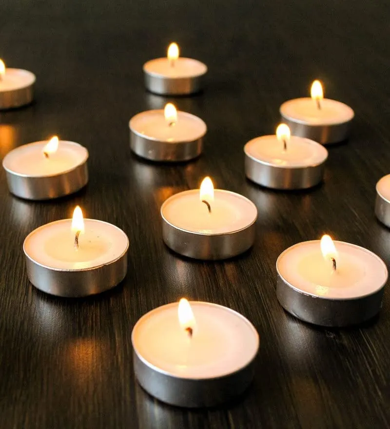 Shoppy Assist-Combo Delight Pack of TEALIGHT_100Pcs (2hr_Burn time)   Warm White_4mtrs 14LED SNOWLIGHT (1Pc)__Home Decoration Long-Lasting Decor,Diwali,Festival,Christmas,New Year,Gift,Light