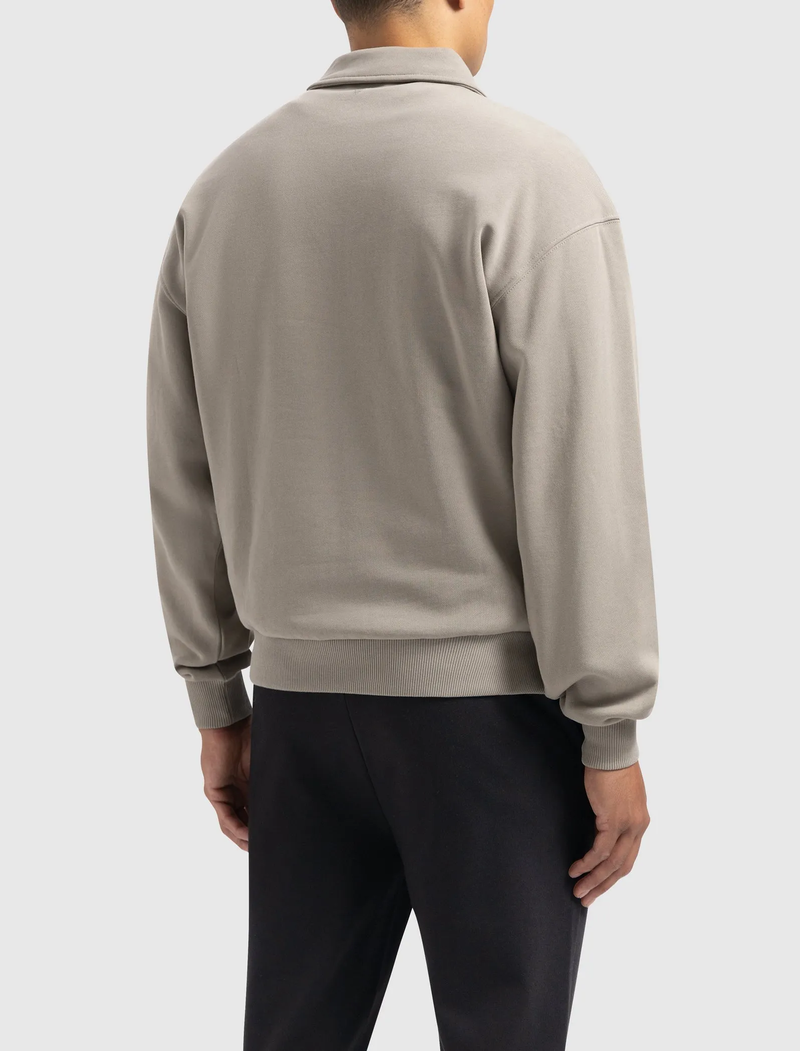 Sideline Wordmark Polo Sweater | Taupe