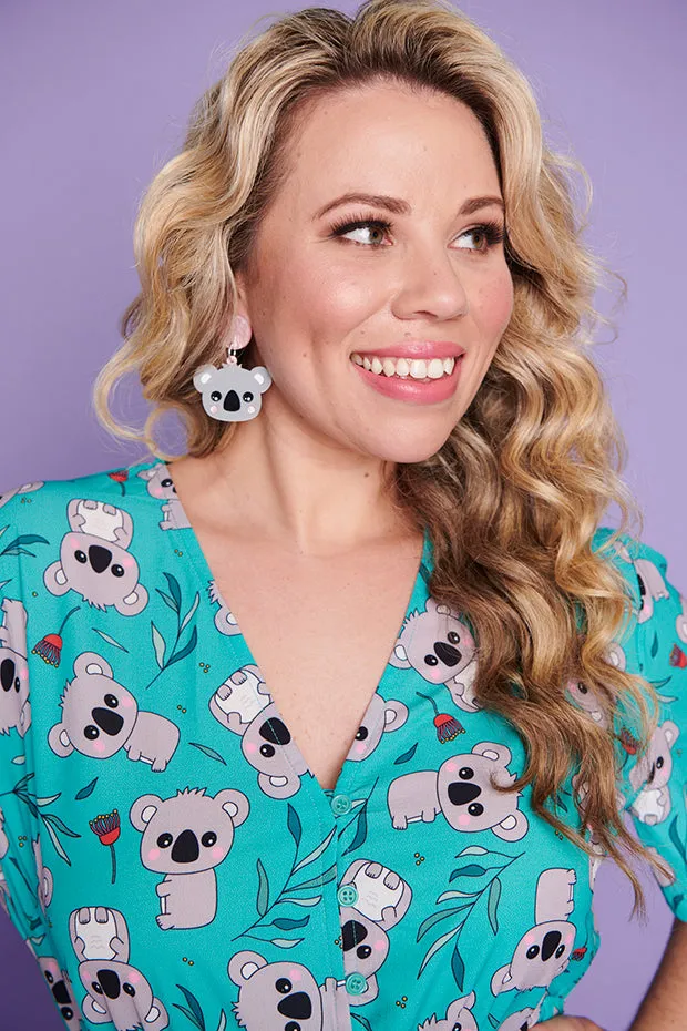 Siena Green Koala Dress