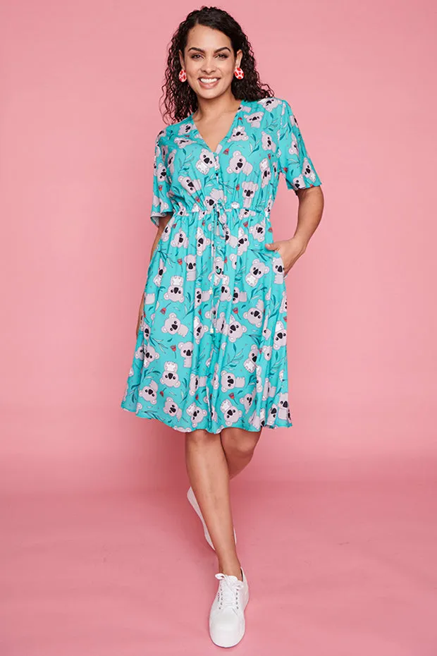 Siena Green Koala Dress