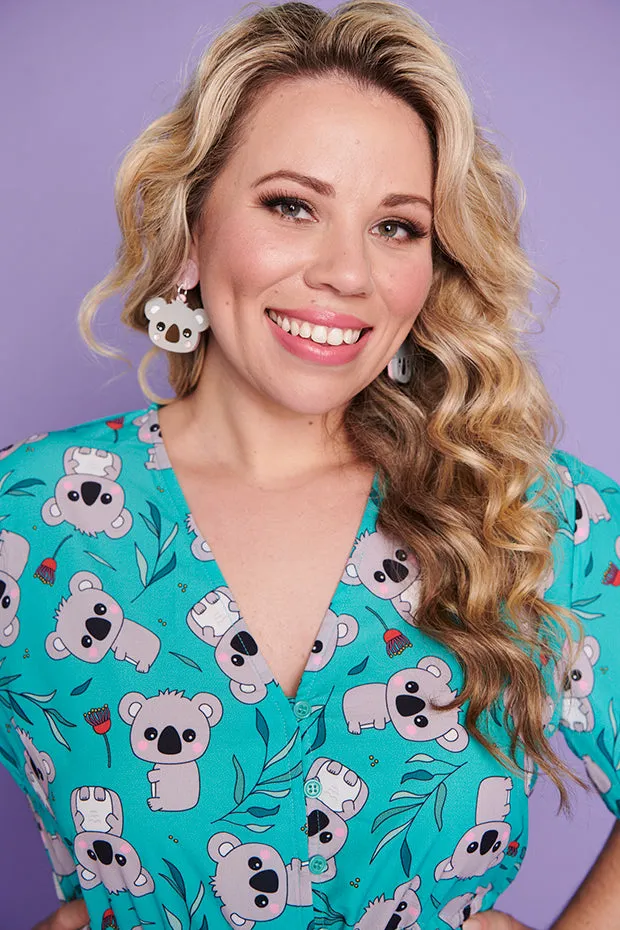 Siena Green Koala Dress
