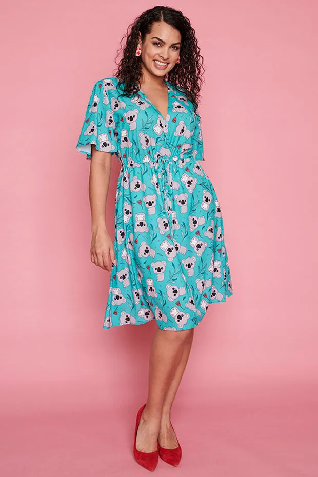 Siena Green Koala Dress
