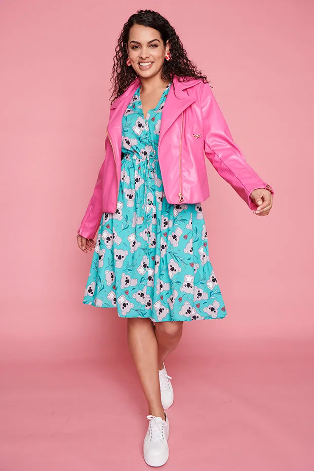 Siena Green Koala Dress