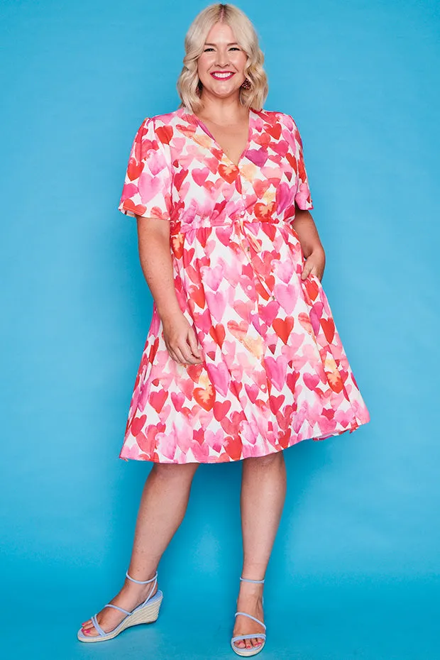 Siena Painterly Hearts Dress