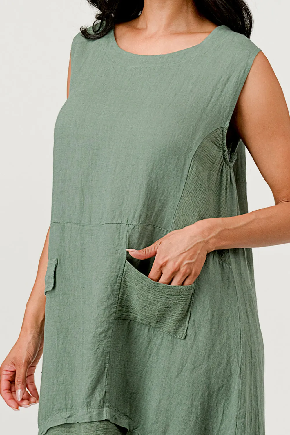 Sleeveless Minoo Linen Dress