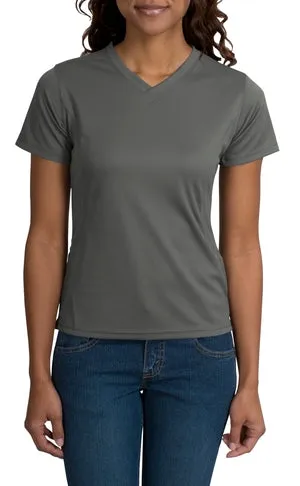 Sport-Tek - Dri-Mesh Ladies Crossover V-Neck T-Shirt.  L468V