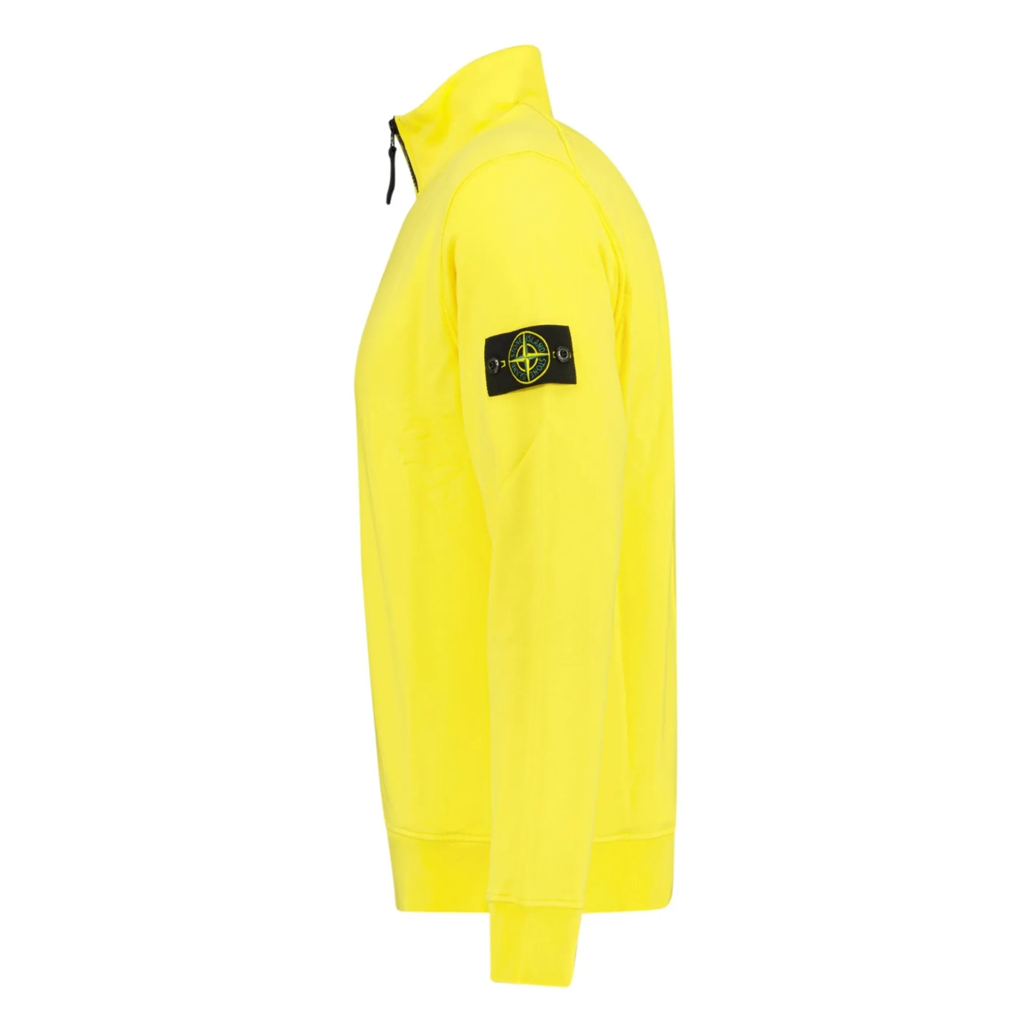 Stone Island Cotton Fleece Zip-Up Yellow