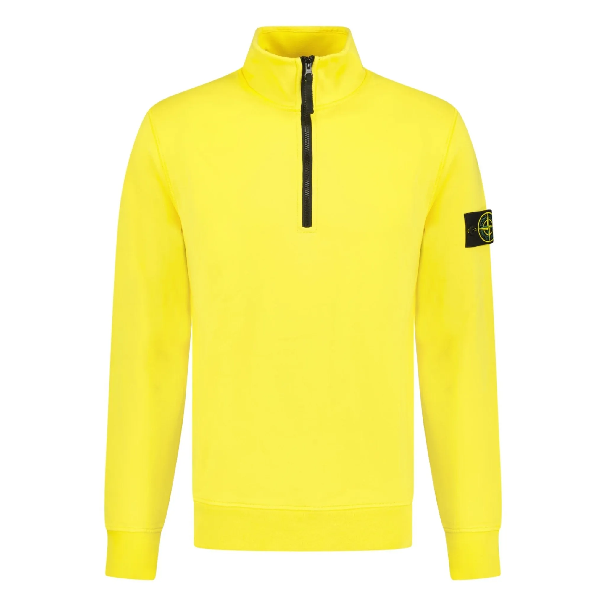 Stone Island Cotton Fleece Zip-Up Yellow